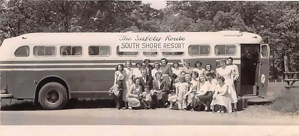 Story of the cabins and grounds at South Shore Resort and Retreats on Twin Lake Michigan