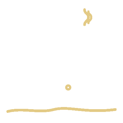 A charming white outline of a house with a chimney and smoke, symbolizing the welcoming and cozy atmosphere of South Shore Resort and Retreats, ideal for a relaxing getaway in a West Michigan vacation rental by the lake.| South Shore Resort & Retreats in West Michigan
